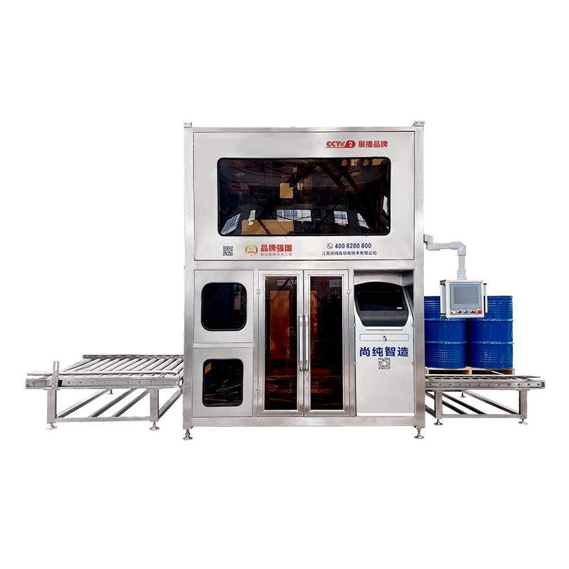 IiDrum ze-200L kunye nee-IBC Drums zabelana ngokuzenzekela kwi-Automatic Chemical Additive Filling Machine